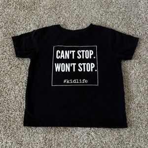 Nicky + Stella toddler boys black short sleeve graphic tshirt tee size 4T